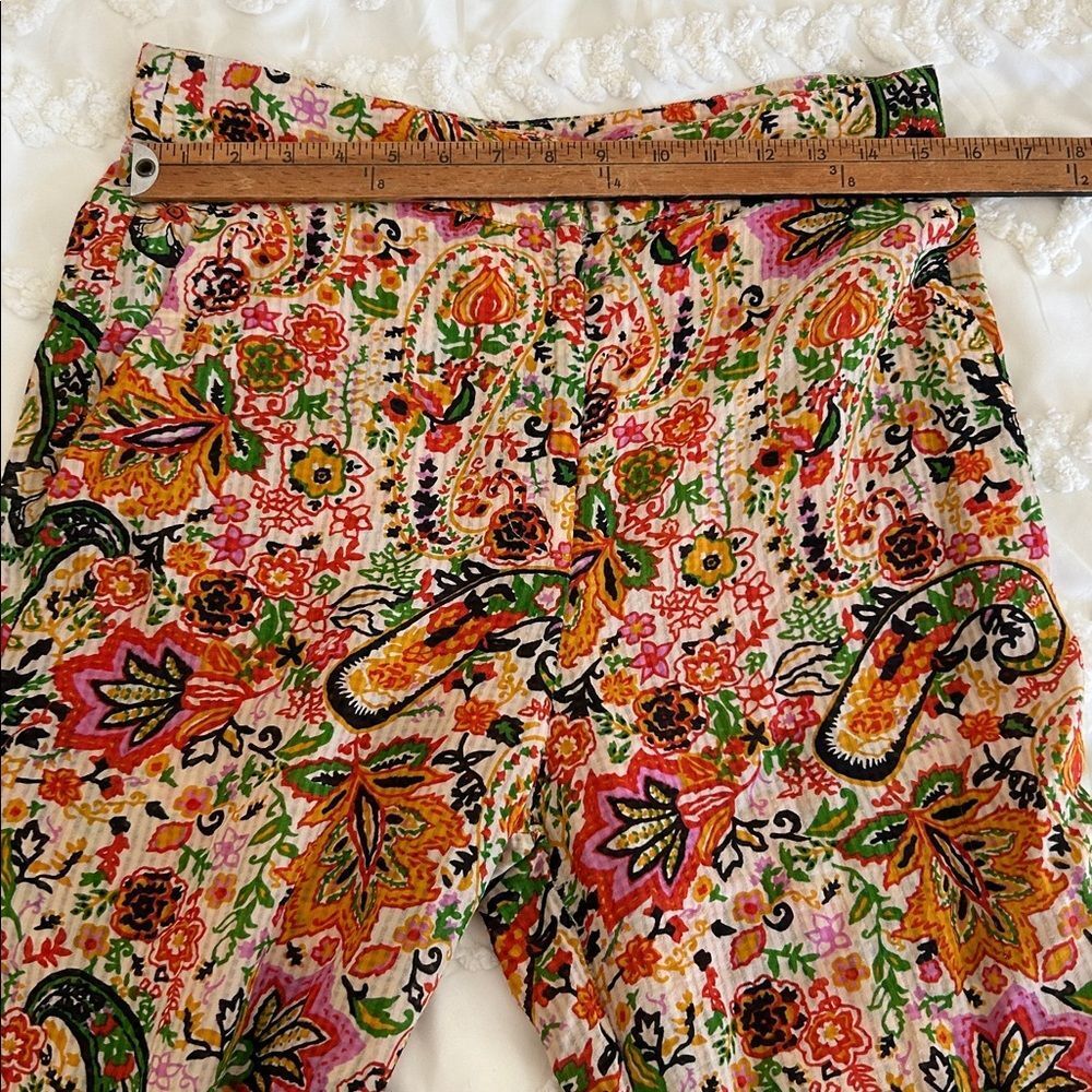 ba&sh Multicolor Paisley Wide Leg Pants size 8 - Picture 8 of 11